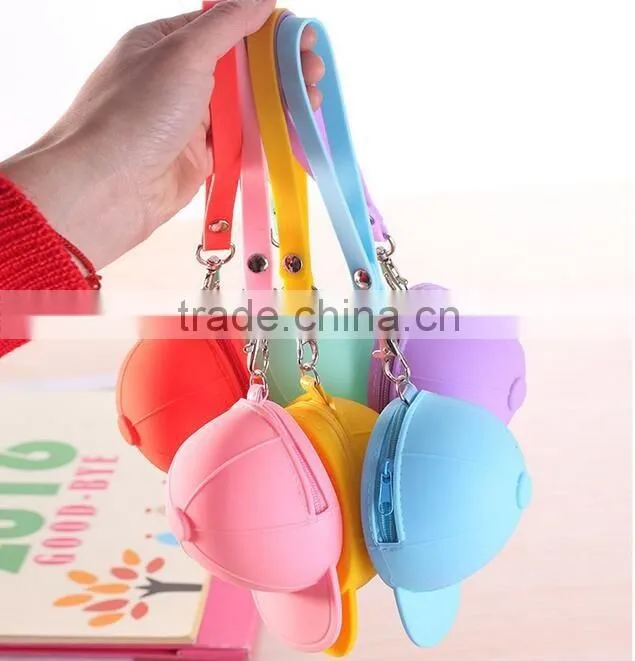 Cute cartoon candy color baseball cap coin bag for Korean