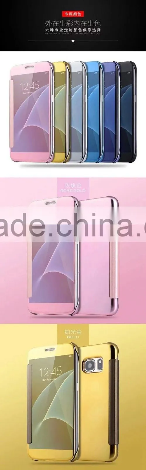 Make Up Mirror Function Cell Phone Flip Case Cover,Mirror Case For Iphone 6