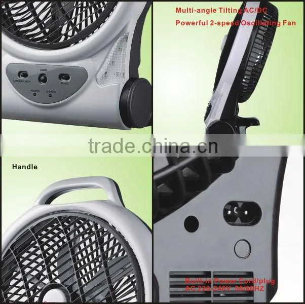 rechargeable fan with light