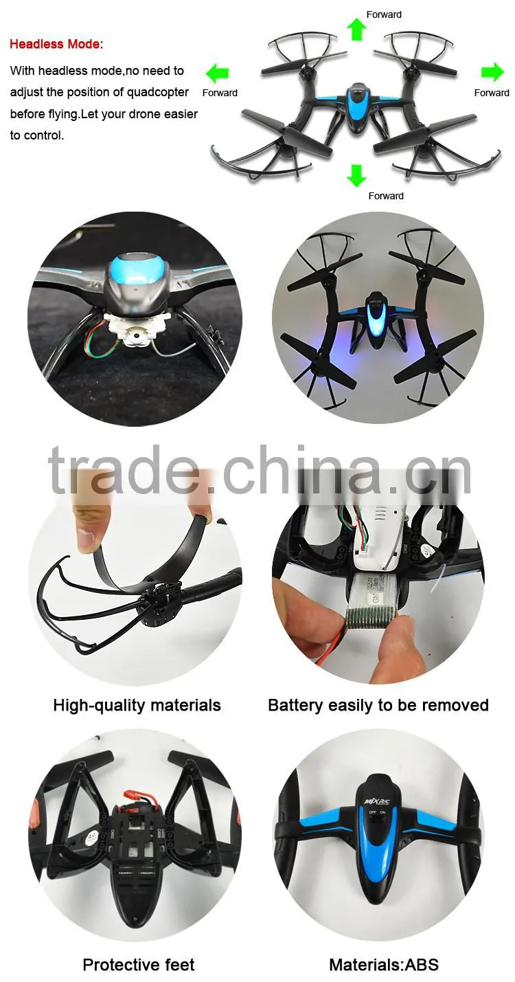 2.4G fpv camera rc drone airplane with 2 accelerator model