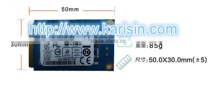 Karisin MLC solid state drive mSATA mini pcie ssd 8gb with fast delivery