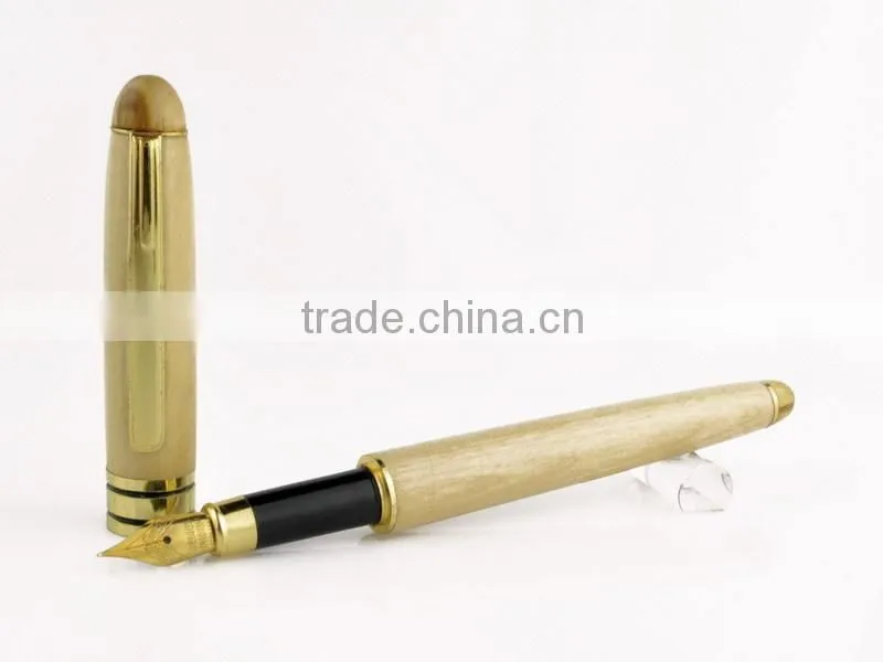 natural wooden fountain pen engraved with your company logo