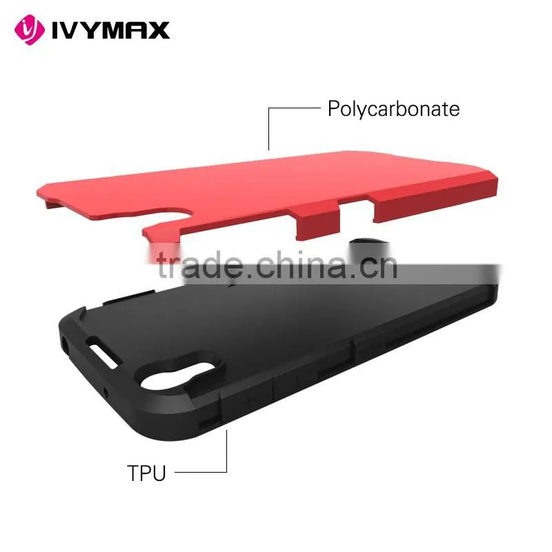 China supplier top quality slim fit armor combo case for alcatel OT6055K/6055I/Idol 4 phone cover