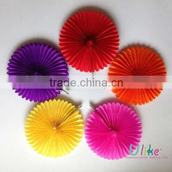 Popular Tissue Paper Fans Ceiling Decoration Inflatable Turquoise Kids Party Decoration