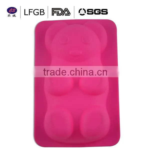 2014 fashionable and customized professional teddy bear shape silicone cake mould