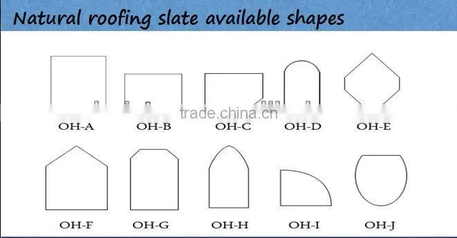 Natural black slate thin slate roofing tile