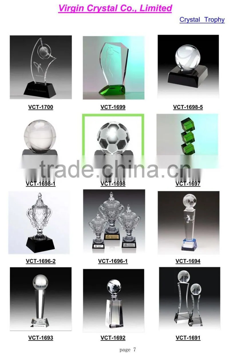 Fashion design crystal globe award trophy with blank base, crystal business paperweight