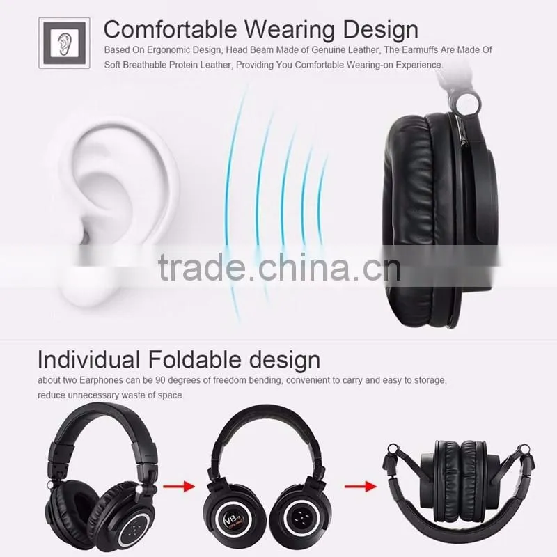 V8-3 Wireless Bluetooth Headphone Bluetooth 4.0 Foldable Super Bass Stereo Headset Cordless Headphones with Mic for Phone