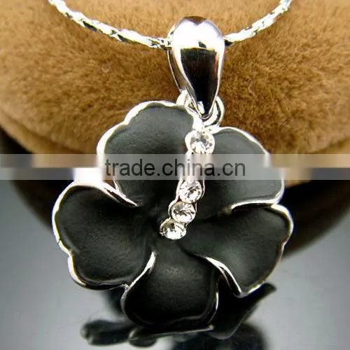 austrian crystal jewelry 18k flower necklace