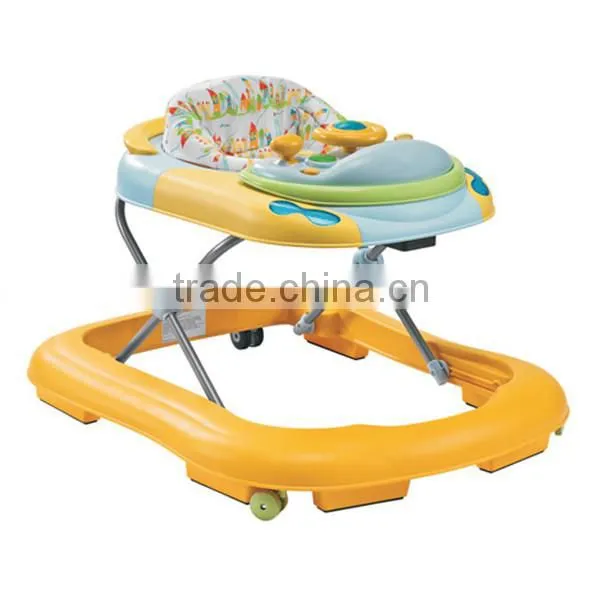 4 or 8 wheels animals style baby walker round with music and light