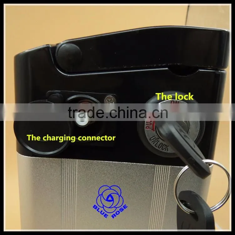E-bike portable battery pack 36V 10Ah Silver fish type lithium battery