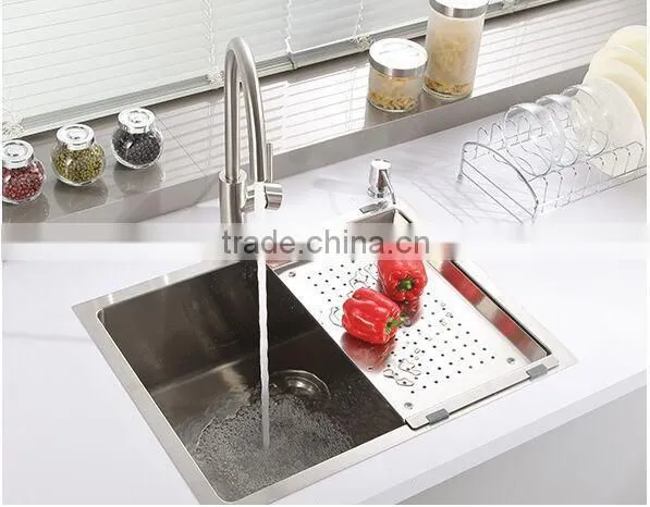 HOUSESTAR HOT SELLING handmade kitchen sink stainless steel rice colander