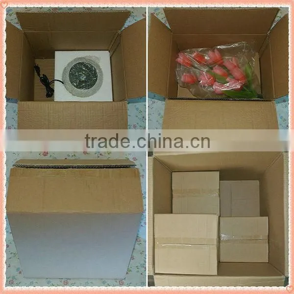 Plastic Flower with Fiber Optic Lights / Chinese Pink Tulip with Lights
