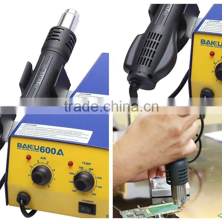 Brushless Fan and Low Noise Hot Air Rework Stationn with one Hot Air Gun (BK-600A soldering station)