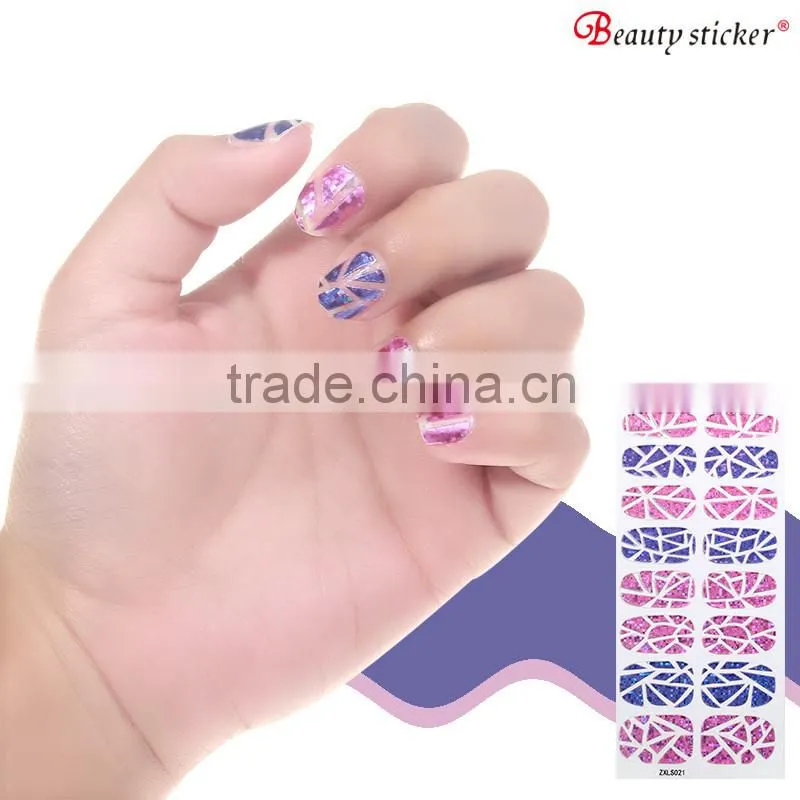 China Supplier Wholesale Polish Nail Wraps Self-adhesive Nail Wraps