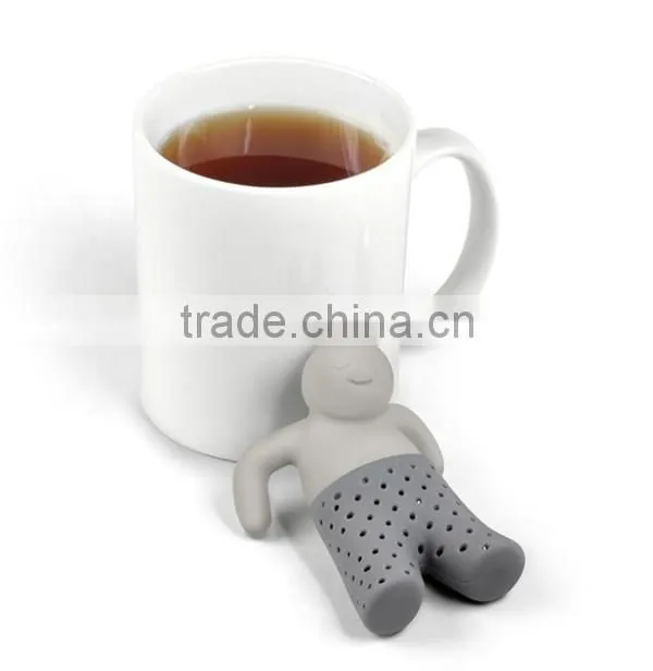 Mr.Tea Infuser Silicone Loose Tea Leaf Strainer Herbal Spice Filter Diffuser
