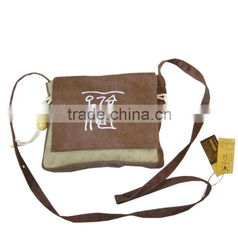 cheap handmade blank canvas messenger bag(B24)