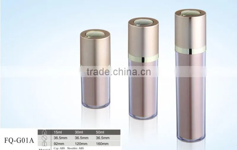 Plastic rotary cap Fashionable Airless Bottles for cosmetics