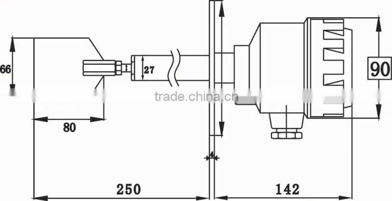 Solid material position sensor