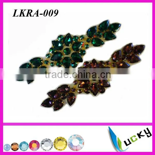 Hot Selling New Design crystal Rhinestone applique for wedding dress