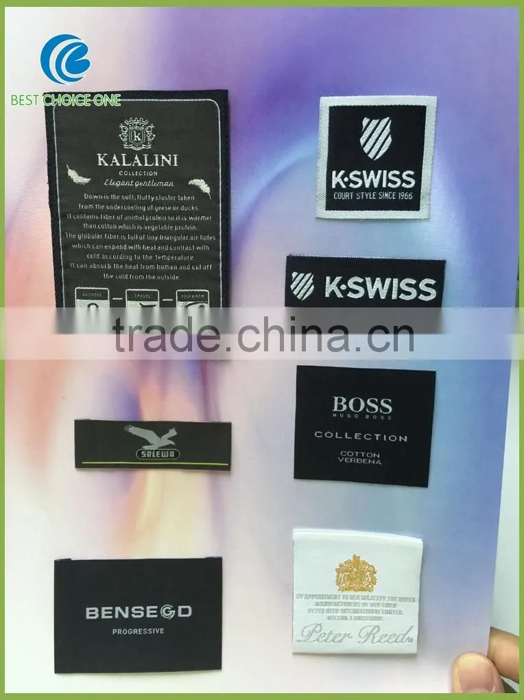 Custom Garment Woven Neck Labels With Brand Name Logo For Clothing