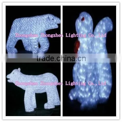 Illuminated Polar Bear Christmas 3D animals and figures