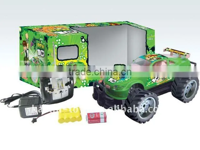 1079532 ben 10 scale 1 18 4 function rc car with light and music