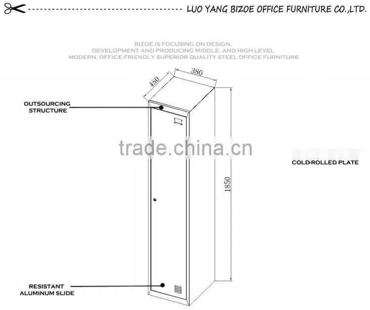Modern furniture KD 1 tier lockers