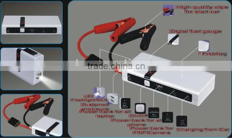Multi-function 14000mAh car jump start battery pack