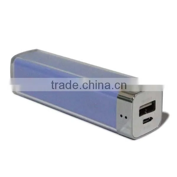 Hot Sale Connect With USB Cable Then Can Charging 2600 Smart Mobile Power Bank