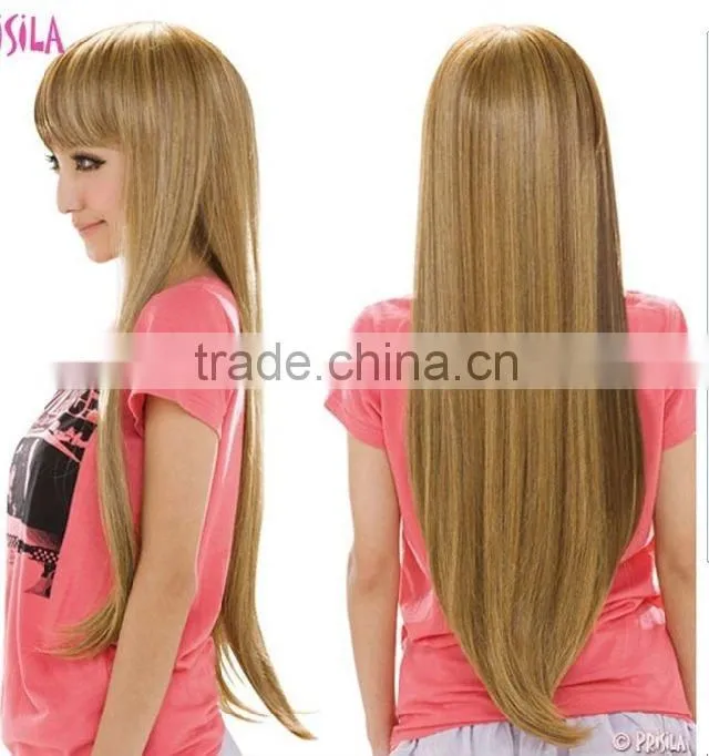 human man hair wigs /long hair fashion wigs/high quality with beautiful color