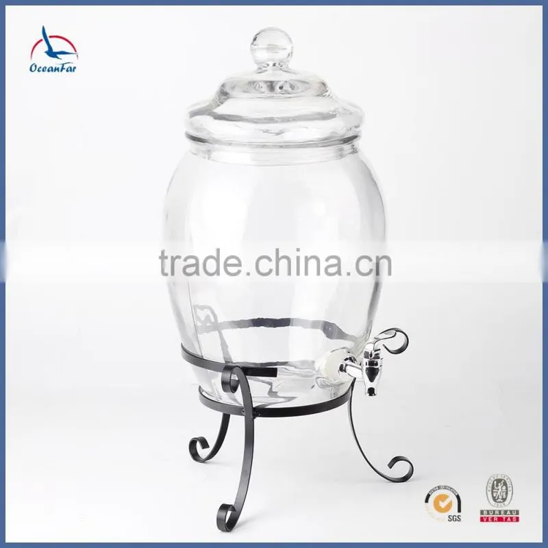 Best Selling Products Glass Honey Dispenser Wholesale Glass Drink Dispenser with Tap