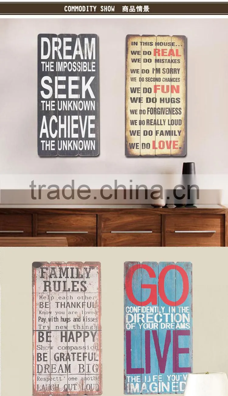 Wooden Wall Plaque Painting