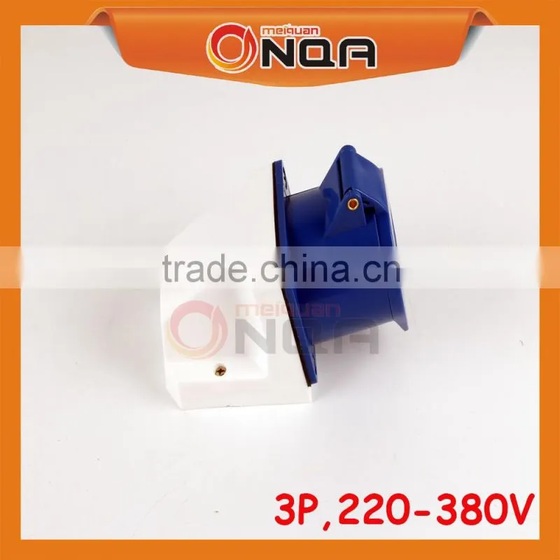 MQ-133 Industrial Wall Mounted Waterproof Blue Socket 3 Poles 220-380V