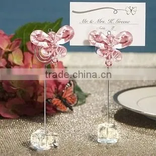 wedding decoration crystal butterfly card holder