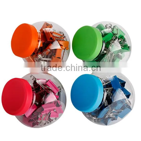 19mm binder clip 25pk in plastic bottle ,binder clip set in plastic bottle