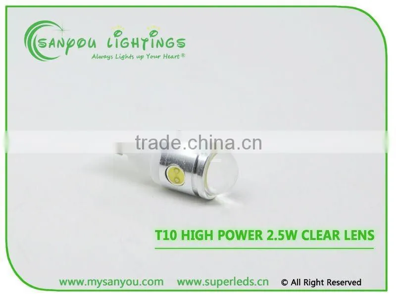 led light for car T10 6W RGB led light bulb