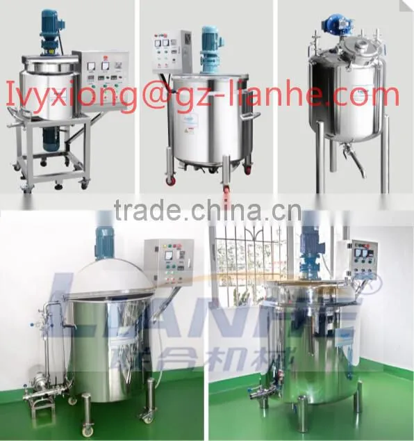 Guangzhou 100L Shampo Mixer,Liquid /shampoo making equipment manufacture