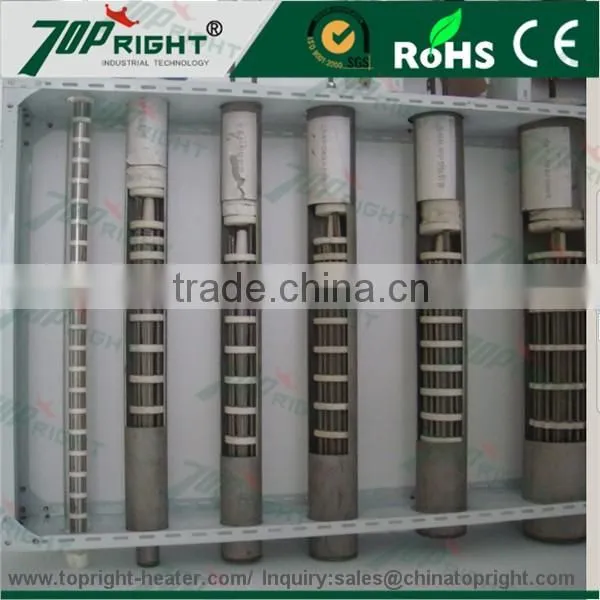Ceramic radiant tube heating elements for water heater