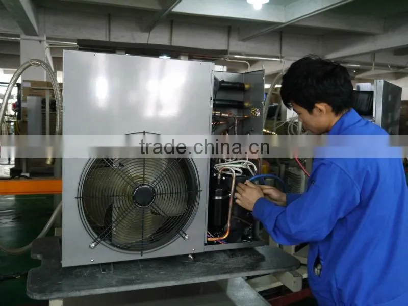 Small air source heat pump water heater with water tank