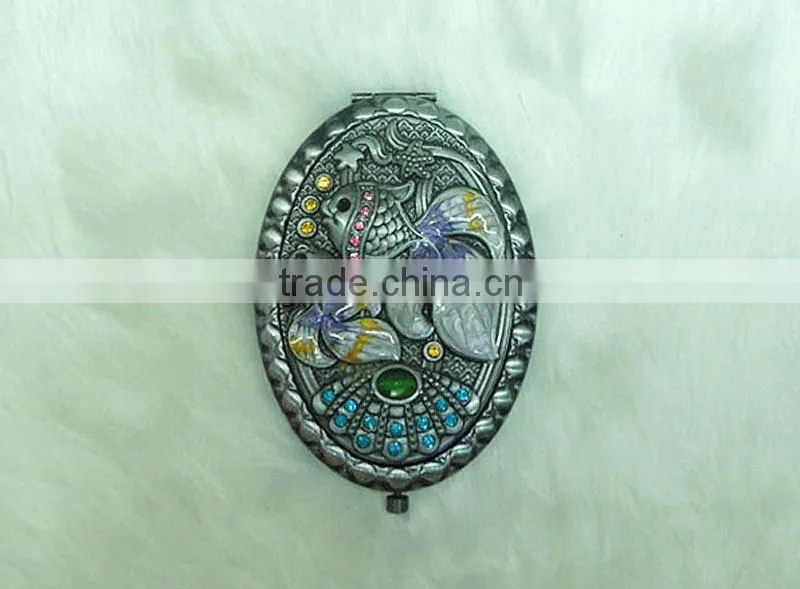 Good selling rhinestone cosmetic compact mirror