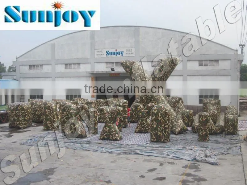 2016 best selling inflatable game paintball bunker set
