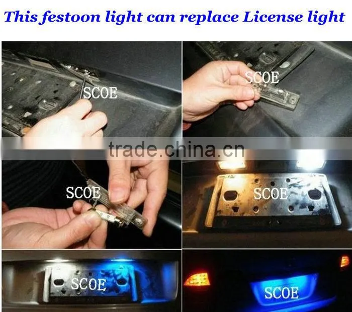 Best replacement for luggage light C5W led taxi dome light, fit for 24V car c ree led festoon lighting 36mm/39mm/42mm/31mm
