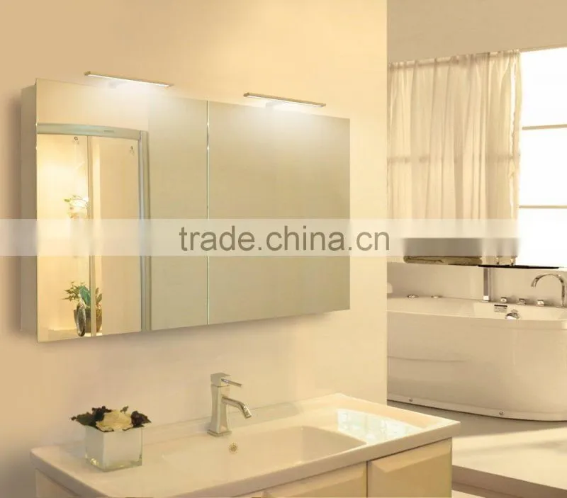 Engineering project high quality LED lighted mirror cabinet for hotel bathroom
