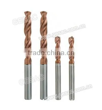 5D Internal Coolant Carbide Coated Twist Drill for Stainless Steel Machining