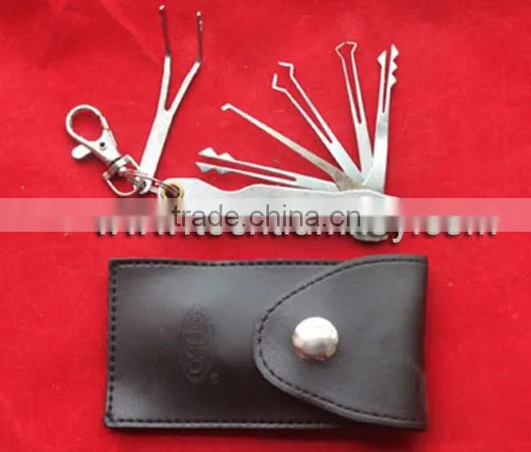 Folding car door lock hook lock pick set for auto locksmith tool