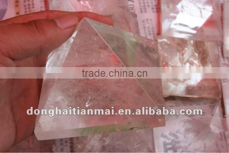 Natural Rock Clear Quartz Crystal Pyramid/HEALING PYRAMID