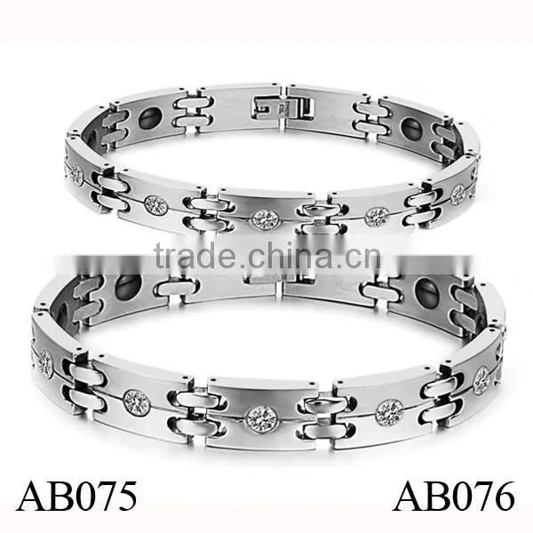 Cheap Wholesale Make Your Own Fashion Men's Stainless Steel Bracelet For Couples