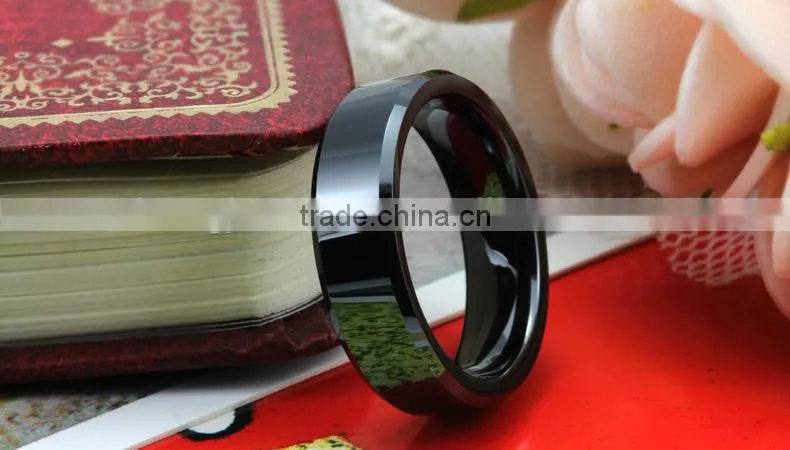 Hot Sale Comfort Fit High Quality Black Ceramic Love Ring