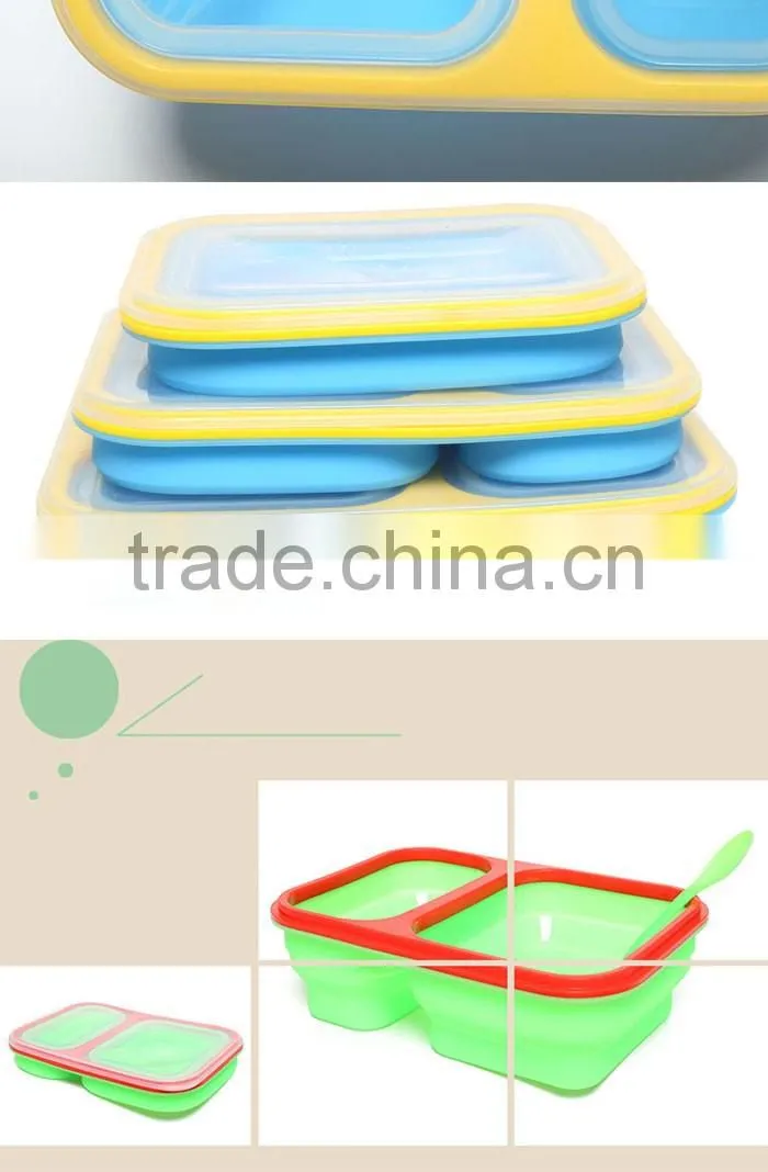 2016 2 Layer Microwave Portable For Kids Bento Lunchbox